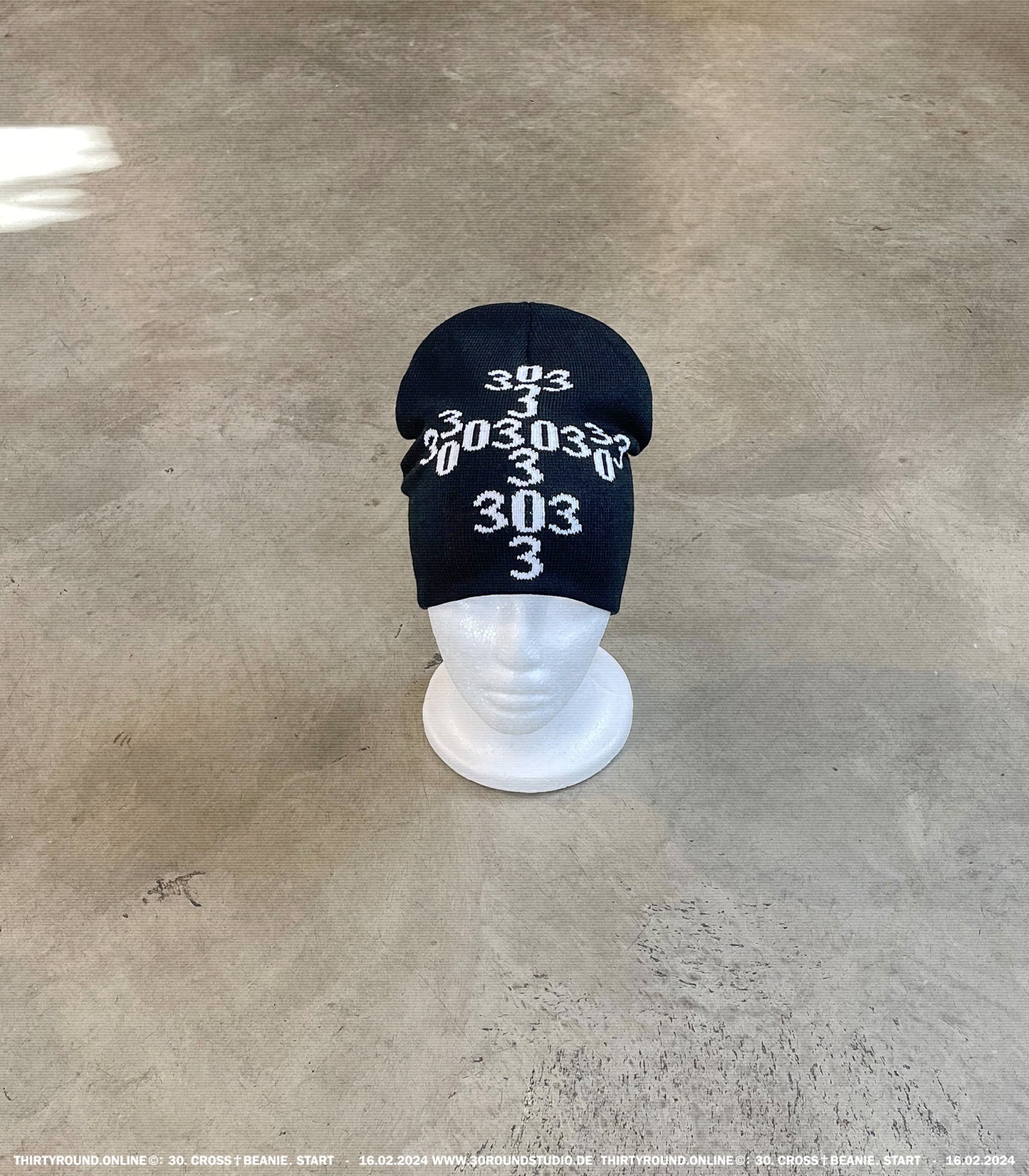 30 CROSS Beanie (slim/black) - 303 Beanie