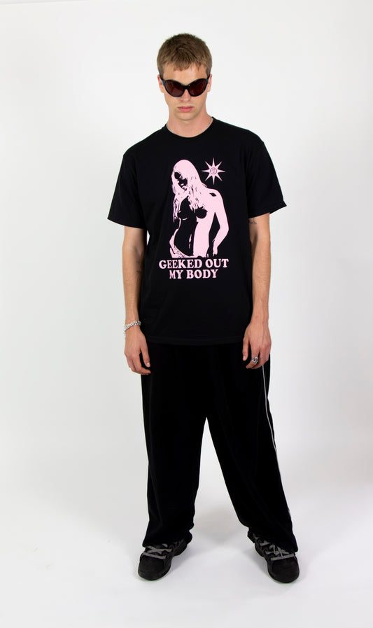 GEEKED TEE (black/pink)