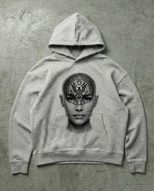 "PASSPORT" LIGHTGREY HOODIE